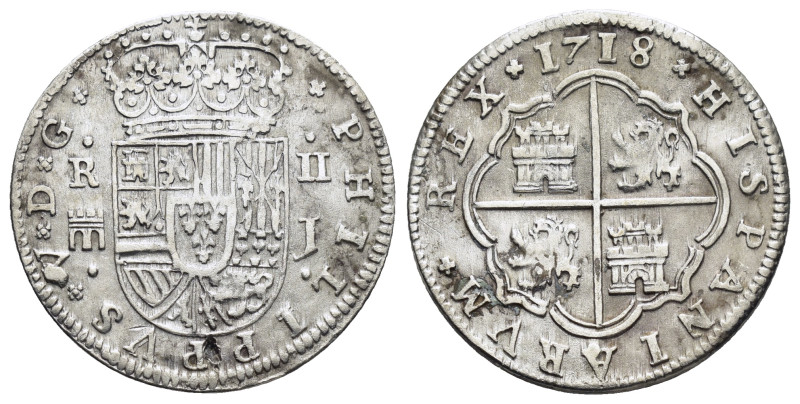 SPAIN. Philip V (1700-1746). 2 Reales (1718-J). Seville.

Condition : Good very ...