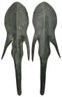 ANCIENT ROMAN BRONZE SPEAR HEAD.(Circa 2th Century).Ae.

Condition : Good very fine.

Weight : 13.89 gr
Diameter : 70 mm