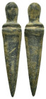 ANCIENT ROMAN BRONZE SWORD PENDANT.(Circa 1st - 2nd century).Ae.

Condition : Good very fine.

Weight : 3.56 gr
Diameter : 33 mm