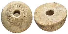 ANCIENT SPINDLE WHORL.(8th-12th century).Bone.

Condition : Good very fine.

Weight : 7.75 gr
Diameter : 25 mm