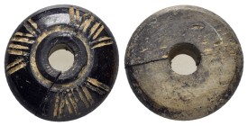 ANCIENT SPINDLE WHORL.(8th-12th century).Bone.

Condition : Good very fine.

Weight :3.06 gr
Diameter : 20 mm