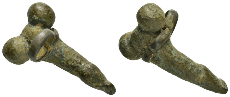 ROMAN PHALLIC PENDANT.(Circa1st-2nd Century).Ae.

Condition : Good very fine.

W...