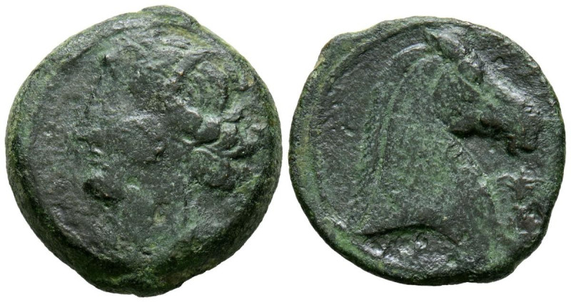 ZEUGITANIA, Cártago. Ae20. (Ae. 4,57g/20mm). 300-264 a.C. (CNP 252aa; MAA 57I). ...