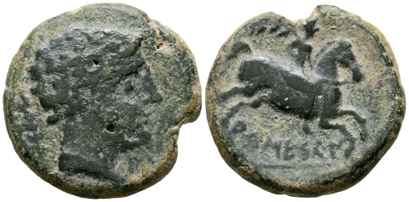 AUSESCEN (Vic, Barcelona). As. (Ae. 11,96g/24mm). 120-20 a.C. (FAB-171). Anv: Ca...