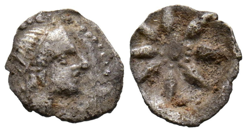 ARSE-SAGUNTO (Sagunto, Valencia). Hemióbolo. (Ar. 0,17g/9mm). Siglo III a.C. (FA...