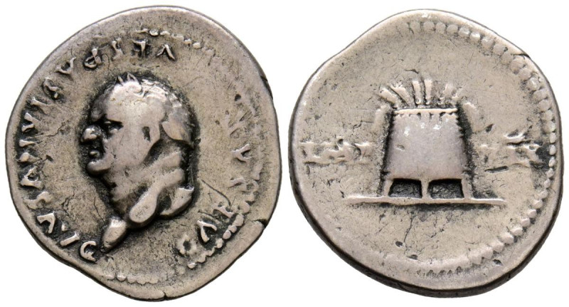 VESPASIANO. Denario. (Ar. 3,36g/20mm). 77-78 d.C. Roma. (RIC 981). Anv: Cabeza l...