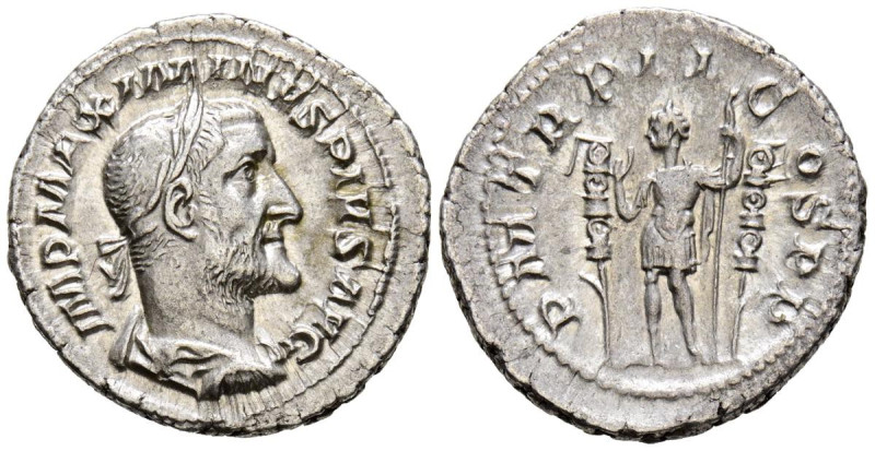 MAXIMIANO I. Denario. (Ar. 3,05g/20mm). 235-236 d.C. Roma. (RIC 3). Anv: Busto l...