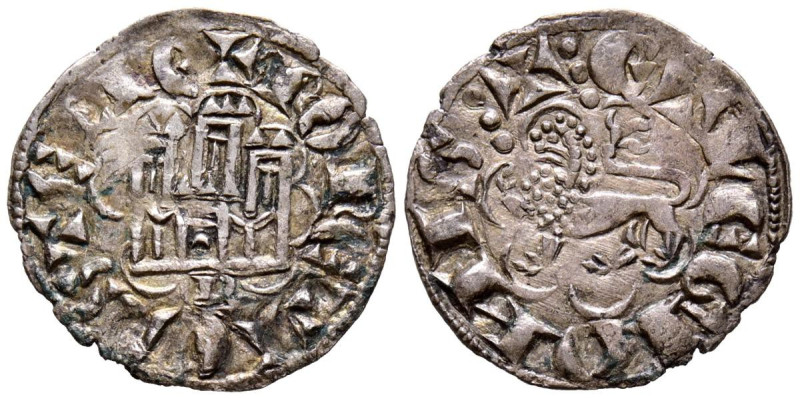 ALFONSO X (1252-1284). Novén. (Ve. 0,81g/18mm). Burgos. (FAB-263). Anv: Castillo...