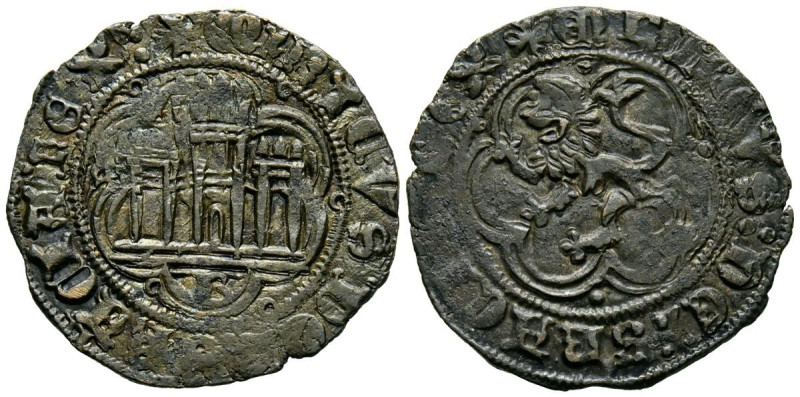 ENRIQUE III (1390-1406). Blanca. (Ae. 2,01g/24mm). Toledo. (FAB-603). Anv: Casti...