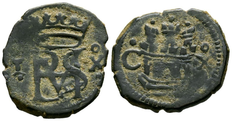 FELIPE II (1556-1598). Blanca. (Ae. 1,48g/15mm). S/D. Cuenca. (Cal-2019-36). MBC...