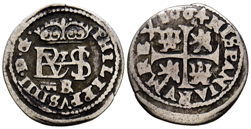 FELIPE IV (1621-1665). 1/2 Real. (Ar. 1,23g/16mm). 1664. Segovia BR. (Cal-2019-6...