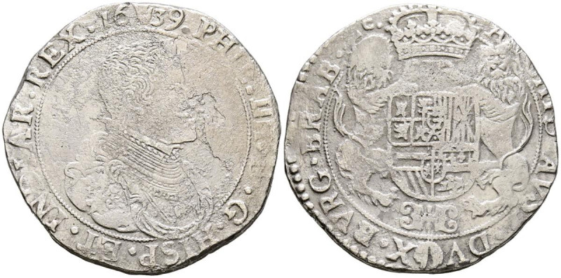 FELIPE IV (1621-1655). Ducatón (Ar. 31,92/42mm). 1639. Amberes. (Vicenti 1229). ...