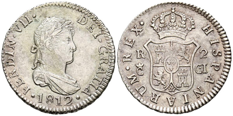 FERNANDO VII (1808-1833). 2 Reales. (Ar. 5,93g/27mm). 1812. Cádiz CI. (Cal-2019-...