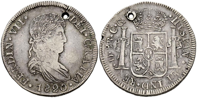 FERNANDO VII (18080-1833). 8 Reales. (Ar. 26,66g/39mm). 1821. Durango CG. (Cal-2...