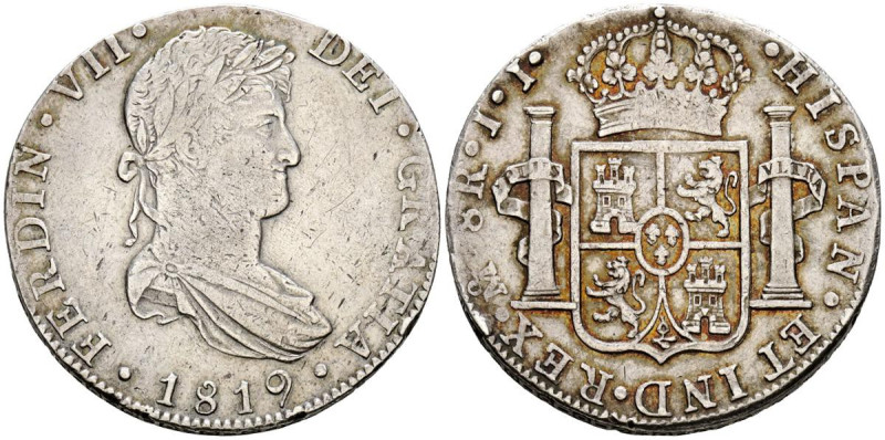 FERNANDO VII (1808-1833). 8 Reales. (Ar. 24,92g/37mm). 1819. México JJ. (Cal-201...