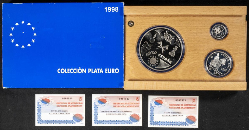 JUAN CARLOS I (1975-2014). Colección Plata Homenaje al Ejército. Serie Completa ...