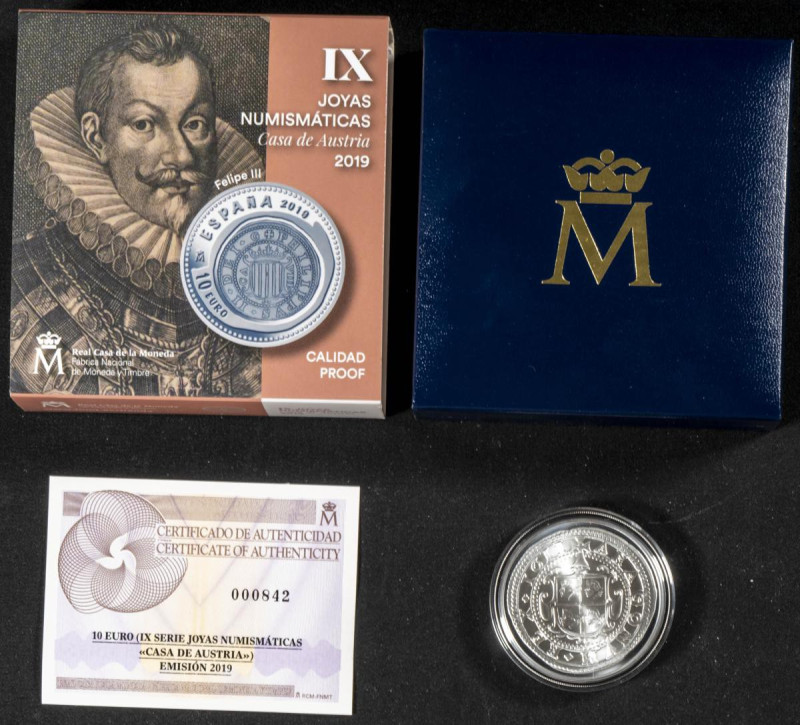 FELIPE VI (2014-?). 10 Euros. (Ar. 27,00g/40mm). IX Joyas Numismáticas. Casa de ...