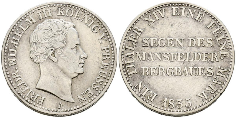 ALEMANIA, Guillermo II. Táler. (Ar. 22,15g/34mm). 1835. Berlín A. (Davenport 764...