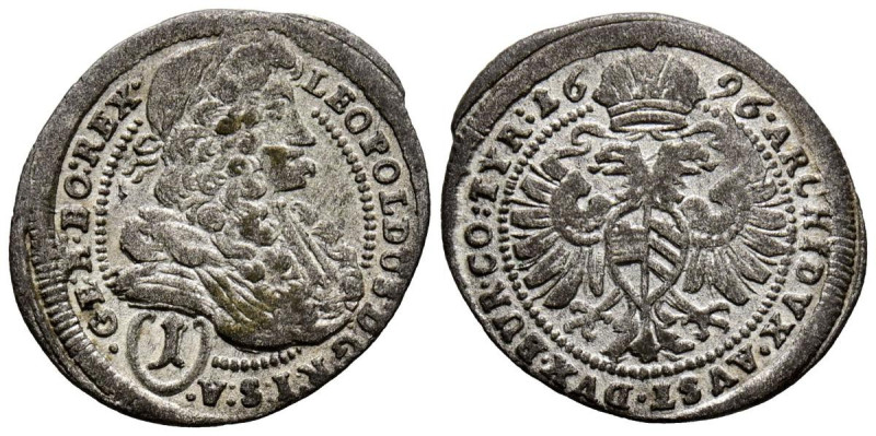 AUSTRIA, Lepoldo I (1657-1705). 1 Kreuzer. (Ar. 0,80g/16mm). 1696. Viena. (Km#12...