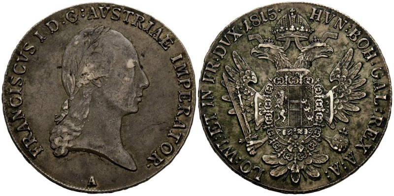 AUSTRIA. 1 Thaler (Ar. 28,26g/40mm). 1815. Francisco I (Emperador de Austria 181...