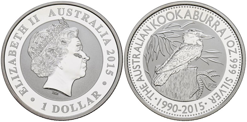 AUSTRALIA. 1 Dollar. (Ar. 31,39g/40mm). 2015. Perth P. Kookaburra. (Km#3086). FD...