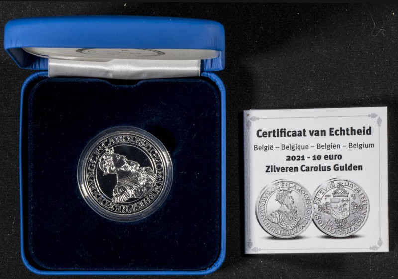 BÉLGICA. 10 Euro (Ar. 18,75g/33mm). 2010. V Centenario de la emisión del Florín ...