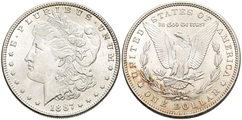 ESTADOS UNIDOS. 1 Dollar. (Ar. 26,72g/38mm). 1887. Philadelphia. (Km#150). EBC+....