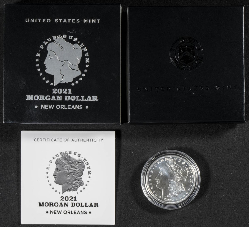 ESTADOS UNIDOS. 1 Dollar. (Ar. 27,00g/38mm). 2021. Nueva Orleans O. Morgan Dolla...