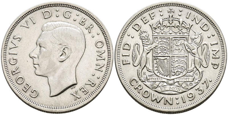 GRAN BRETAÑA. 1 Crown. (Ar. 28,26g /39mm). 1937. George VI. (Km#857). MBC+.