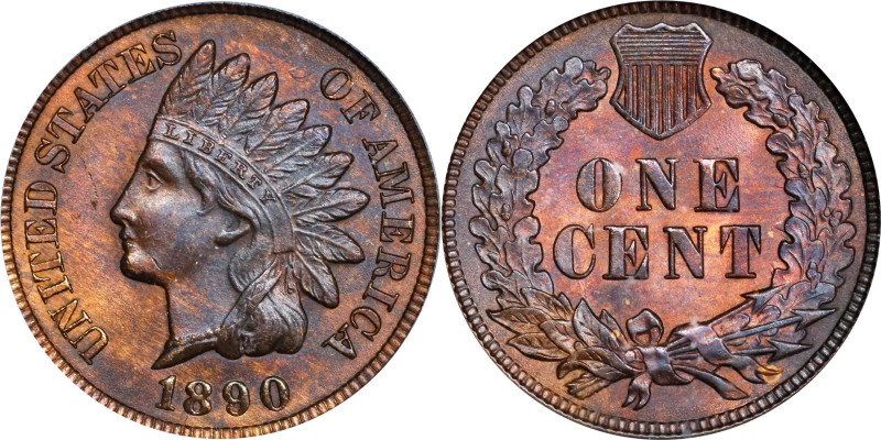 1890 Indian Cent. MS-64 BN (ICG).

PCGS# 2175. NGC ID: 228J.