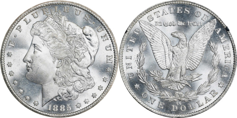 1885-CC GSA Morgan Silver Dollar. MS-66 (NGC).

The original box and card are ...