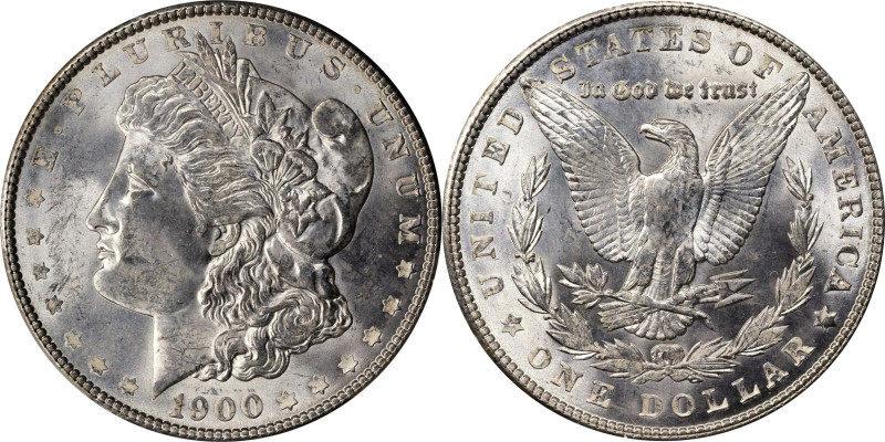 1900 Morgan Silver Dollar. VAM-24. Top 100 Variety. Doubled Wing. MS-64 (PCGS)....