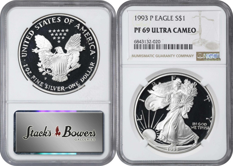 Lot of (4) 1993-P Silver Eagles. Proof-69 Ultra Cameo (NGC).

PCGS# 9867. NGC ...