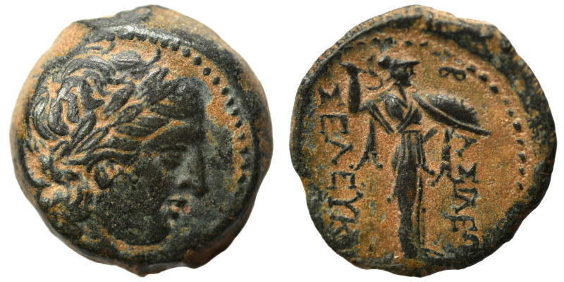 SELEUKID KINGS of SYRIA. Seleukos I Nikator, 312-281 BC. Ae (bronze,9.37 g, 22 m...