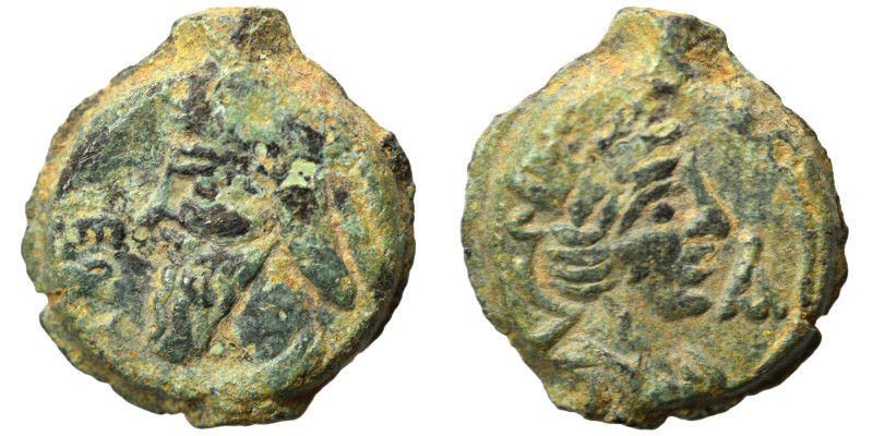 KINGS of PARTHIA. Vologases IV, circa 147-191. Dichalkon (bronze, 4.01 g, 16 mm)...