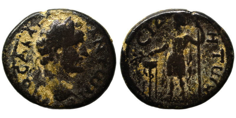 PAMPHYLIA. Side. Antoninus Pius, 138-161 AD. Ae (bronze, 7.35 g, 24 mm). A KAI Є...