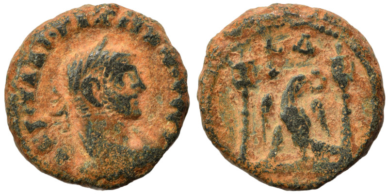 EGYPT. Alexandria. Aurelian, 270-275. Tetradrachm (potin, 7.99 g, 18 mm). Laurea...