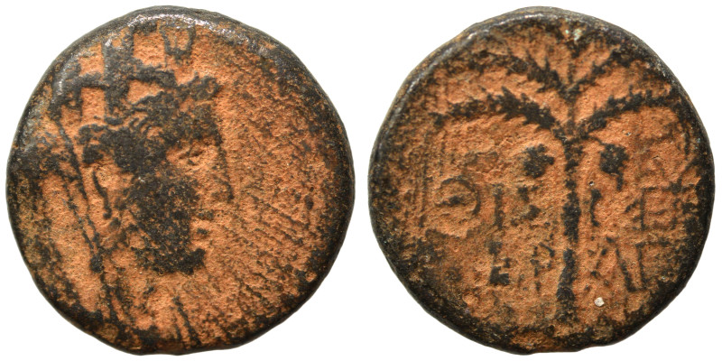 PHOENICIA. Tyre. Pseudo-autonomous issue. Ae (bronze, 3.00 g, 15 mm). Turreted, ...