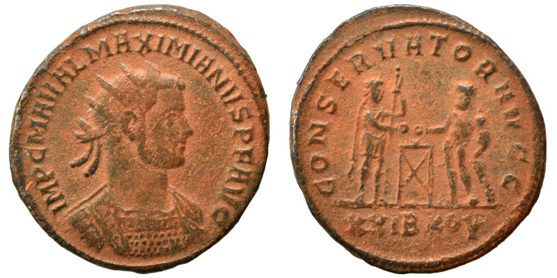 Maximianus, first reign, 286-305. Antoninianus (bronze, 3.97 g, 23 mm), Siscia. ...