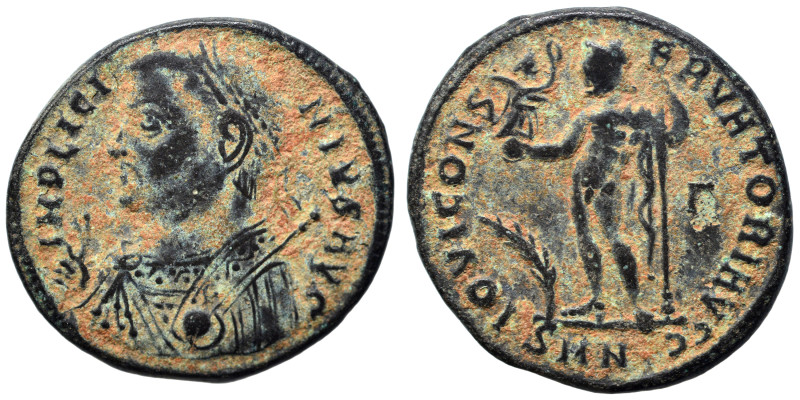 Licinius I, 308-324. Follis (bronze, 3.19 g, 18 mm), Nicomedia. IMP LICINIVS AVG...