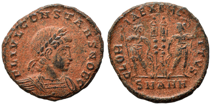 Constans, 337-350. Ae (bronze, 2.48 g, 17 mm), Antioch. FL IVL CONSTANS NOB C La...