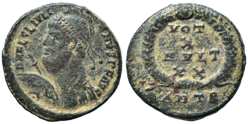 Julian II Apostata, 361-363. Follis (bronze, 2.97 g, 17 mm), Antioch. D N FL CL ...