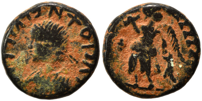 Barbaric imitation of Roman folles. Circa 5th century AD. Ae (bronze, 0.98 g, 10...