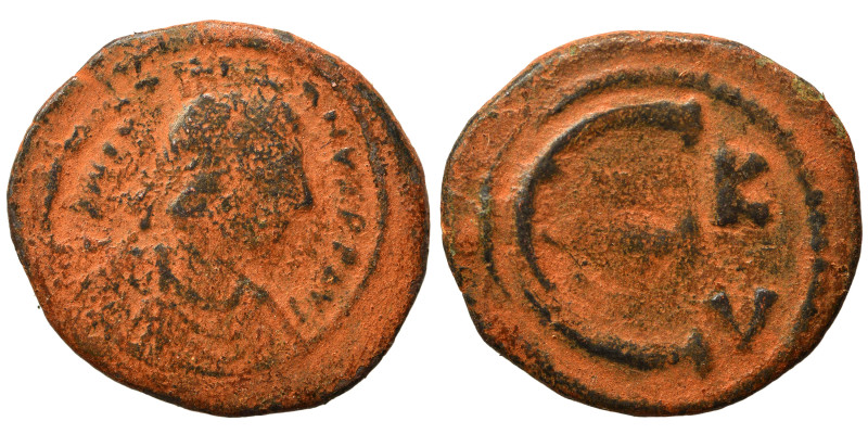 Justinian I, 527-565. Pentanummium (bronze, 3.49 g, 20 mm), Cyzicus. D N IVSTINI...