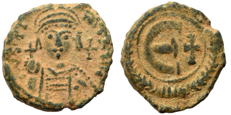 Justinian I, 527-565. Pentanummium (bronze, 4.37 g, 17 mm), Carthage. IVST[INIAN...