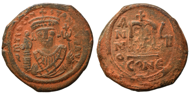 Tiberius II Constantine, 578-582. Follis (bronze, 11.86 g, 30 mm). Constantinopl...