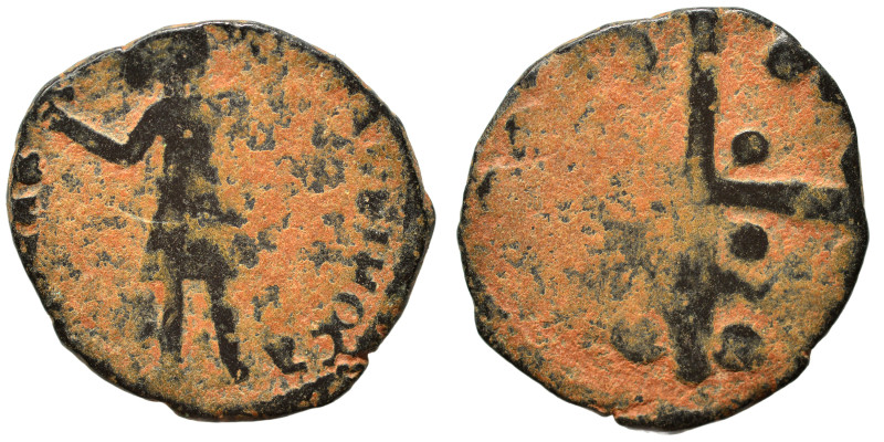 CRUSADERS. Edessa. Baldwin II, second reign, 1108-1118. Follis (bronze, 3.23 g, ...