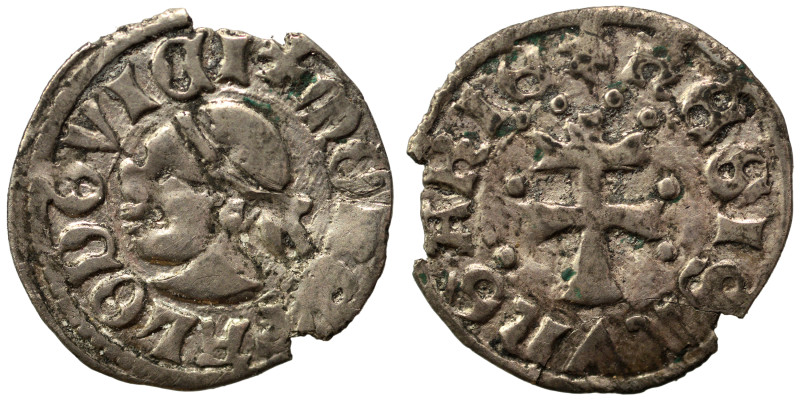 HUNGARY. Louis I of Anjou, 1342-1382. Denar (silver, 0.42 g, 14 mm). Nearly very...