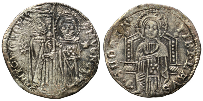 ITALY. Venice. Grosso (silver, 1.36 g, 22 mm). St. Mark, on the right, standing ...