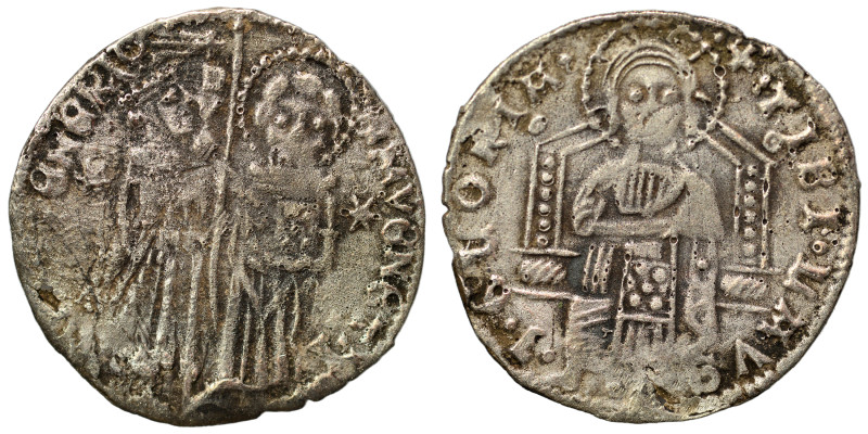 ITALY. Venice. Grosso (silver, 1.32 g, 21 mm). St. Mark, on the right, standing ...